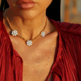 Choker Tre fiori groumette