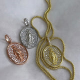 collana con ciondolo madonna zirconata