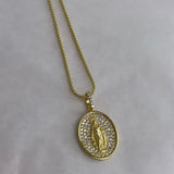 collana con ciondolo madonna zirconata