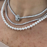Choker tennis Rosa petali Luxury