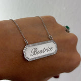 Collana Targhetta Diamond