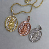 collana con ciondolo madonna zirconata