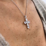 Collana croce malva
