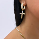 Orecchino hoops cross