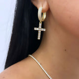 Orecchino hoops cross