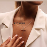 Collana  croce filo