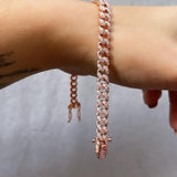 Bracciale groumette con zirconi slim