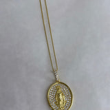 collana con ciondolo madonna zirconata