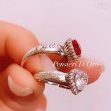 Anello Cuore Zirconato