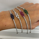 Bracciale Tennis Fiori colorati