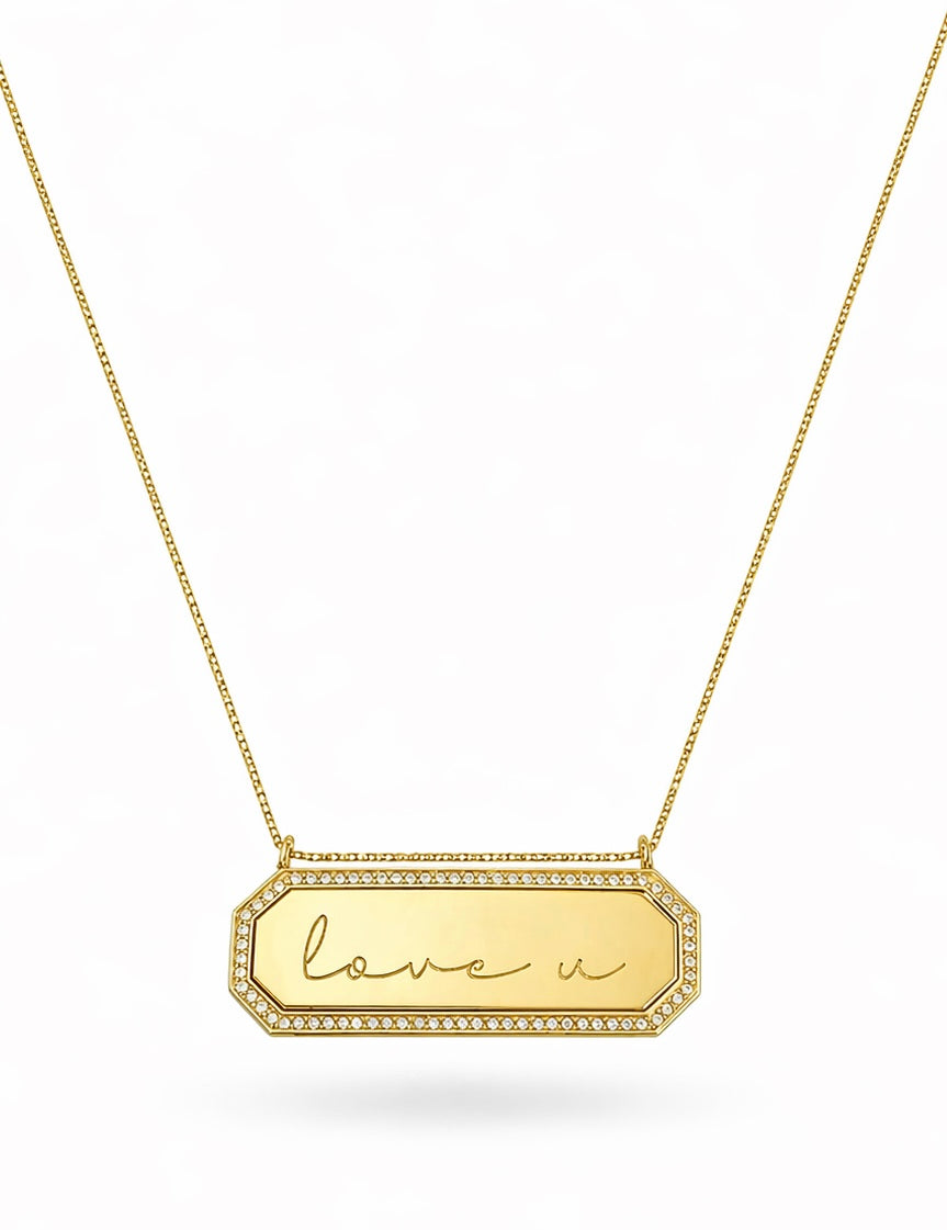 Collana Targhetta Diamond