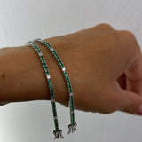 Bracciale tennis 5smeraldo 1zircone