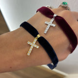 Choker Cross Velvet