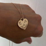 Collana heart incisa