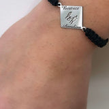 Bracciale targhetta rombo
