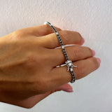 Bracciale tennis 5nere 1zircone