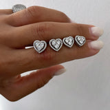 Orecchino Cuore Diamante