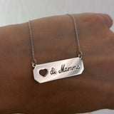 Collana targhetta Cuore di Mamma