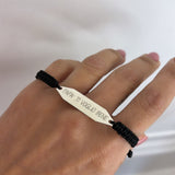 Bracciale targhetta inciso
