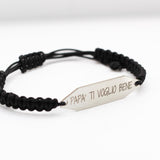 Bracciale targhetta inciso