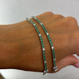 Bracciale tennis 5smeraldo 1zircone