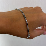 Bracciale tennis 5nere 1zircone