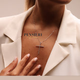 Collana  croce filo