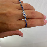 Bracciale tennis zaffiro