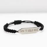 Bracciale targhetta inciso