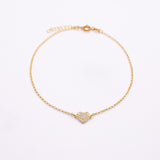 Cavigliera Catena con cuore