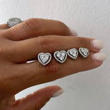 Orecchino Cuore Diamante