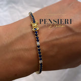 Bracciale Tennis 5zaffiro 1zircone