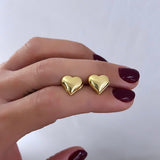 Orecchino cuore bombato piccolo