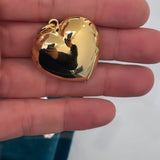 Collana cuore tondo bombato