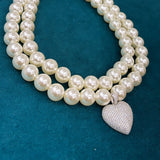 Collana cuore pavè Luxury