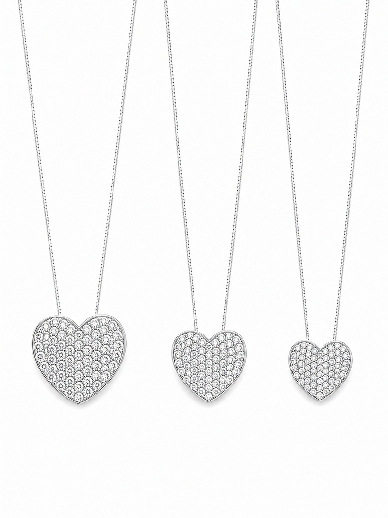 Collana Cuore Pavè