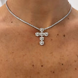 Choker croce petali Luxury