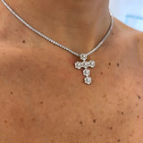 Choker croce petali Luxury