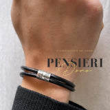 Bracciale Cuoio Rondelle