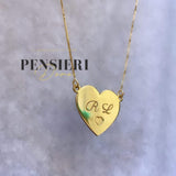Collana Cuore Incisa