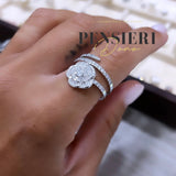 Anello Rosa petali round ring