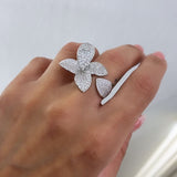 Anello petali pavè Luxury
