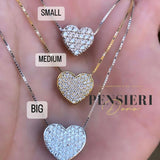 Collana Cuore Pavè