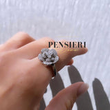 Anello rosa petali