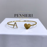 Bracciale Lettera e Cuore
