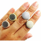 Anello Pallinato con Zirconi